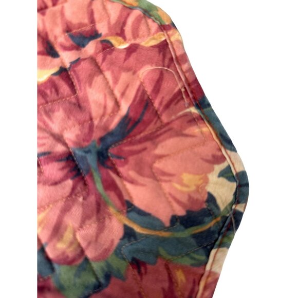 4 VTG Floral Octagon Quilted Placemats Farmhouse Cottage Country Table Top Decor - Picture 2 of 13